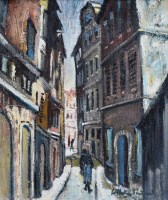 Lot 506 - William Turner, Rue St. Georges, Lyon, oil.