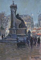 Lot 525 - Reg Gardner, Queen Victoria, Piccadilly, oil.
