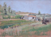 Lot 536 - John O'Connor, Farmhouse near Sintra, Lisbon, oil on canvas.