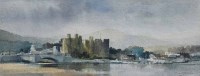 Lot 577 - Ivan Taylor, Conway Castle, watercolour.