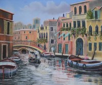 Lot 580 - Bernard McMullen, Venice, pastel.