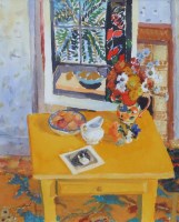 Lot 585 - Geraldine Girvan, Flowers and Prints, watercolour.