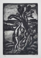 Lot 621 - G. Rouault, Figure and a tree, signed etching.