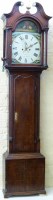 Lot 695 - Oak longcased clock.