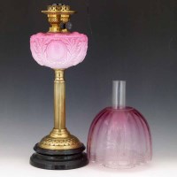 Lot 700 - Victorian oil lamp.