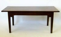 Lot 726 - George III oak three plank table.