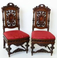 Lot 730 - Pair of continental chairs.