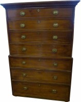 Lot 739 - Mahogany chest on chest.
