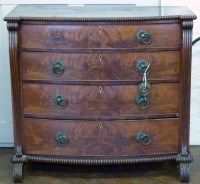 Lot 745 - Regency mahogany chest of drawers.