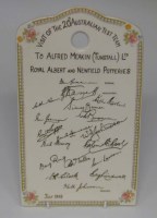 Lot 28 - Ceramic plaque commemorating the visit of 20th