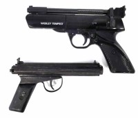 Lot 35 - Warrior air pistol and a Webley tempest.