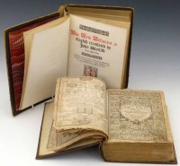Lot 55 - King James Authorised Bible, 1613 imprinted at London by Robert Barker, preliminary pages worn and marked, some of the genealogical tables missing, br
