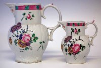 Lot 74 - Two Baddeley-Littler large mask jugs, circa 1780-85