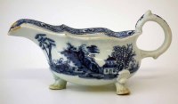 Lot 90 - Bow sauceboat circa 1760, with moulded handle