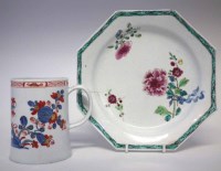 Lot 98 - Bow tankard circa 1760, painted with imari