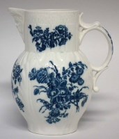 Lot 102 - Caughley mask jug circa 1780, printed with three