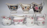 Lot 111 - Collection of seven Coalport creamboats circa 1800