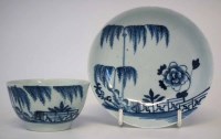 Lot 122 - Liverpool Chaffers teabowl and saucer circa 1760
