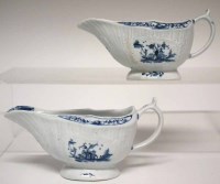 Lot 135 - Two Lowestoft sauceboats circa 1770