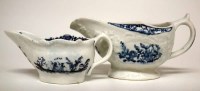 Lot 136 - Two Lowestoft creamboats circa 1770,   with