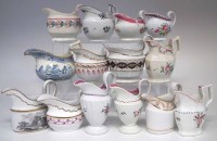 Lot 140 - Six Machin creamboats, together with a Masons