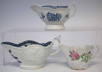 Lot 151 - Two Worcester sauceboats circa 1770, one with