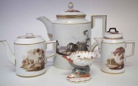 Lot 177 - Furstenberg coffee pot circa 1800, also a Gotha