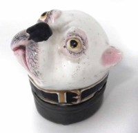 Lot 193 - Dogs head snuff box.