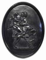 Lot 202 - Wedgwood black basalt plaque.