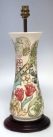 Lot 258 - Moorcroft lamp base, decorated
