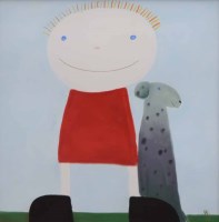 Lot 443 - Mackenzie Thorpe, Foxy Lady, pastel.