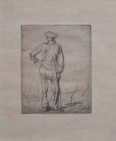 Lot 469 - Sir Frank Brangwyn, Shepherd, etching.