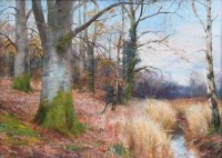 Lot 484 - William Lakin Turner, In the Pathless Woods, oil.