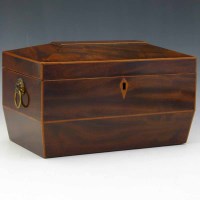 Lot 11 - Regency mahogany tea caddy.