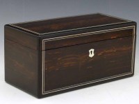 Lot 12 - Coromandel tea caddy by Lund-London.