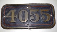 Lot 17 - Cast brass cab side locomotive number plate