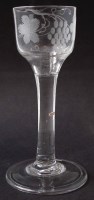 Lot 74 - 18th century wine glass.