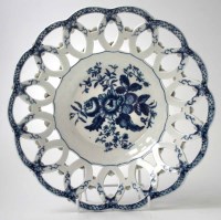 Lot 96 - Worcester pierced basket.