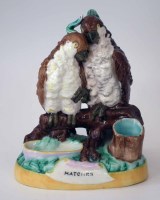 Lot 121 - Robinson & Leadbeater Majolica match holder.