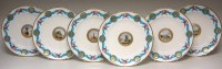 Lot 151 - Set of six Minton landscape plates.