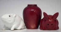 Lot 173 - Benard Moore mouse, rabbit and vase.