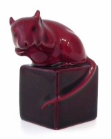 Lot 225 - Royal Doulton flambe mouse.