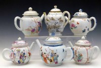 Lot 229 - Six Chinese export tea pots.