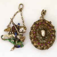 Lot 303 - Austro-Hungarian silver gilt and enamel St George