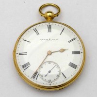 Lot 380 - 18ct gold open faced pocket watch by Joseph Lucas