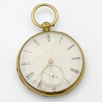 Lot 382 - 18ct gold open faced pocket watch by Joseph Penlington (a/f)