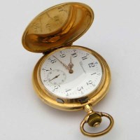 Lot 385 - 18K gold hunter Chronometre pocket watch