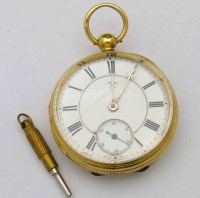 Lot 386 - 18ct gold cased open faced pocket watch by Comberbatch