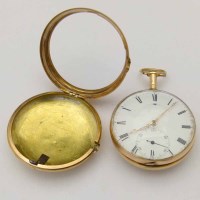 Lot 388 - 18ct gold pair cased pocket watch by Roskell, Liverpool