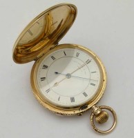 Lot 390 - 9ct gold hunter pocket watch by Thos Russell